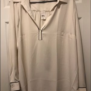 Loft. Ivory, multi-wear blouse. Brand New.